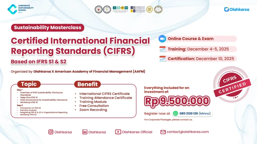 Pelatihan Certified International Financial Reporting Standards (CIFRS) memberikan manfaat nyata bagi perkembangan karier profesional keuangan. Program ini mendukung peningkatan kemampuan pelaporan keuangan secara komprehensif.