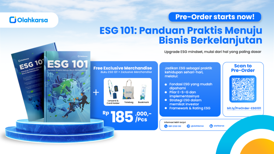 Lakukan order buku ESG 101, di bit.ly/PreOrder-ESG101 atau scan QR code yang ada di gambar. Apabila memiliki pertanyaan terkait pre-order, hubungi Minno untuk informasi lebih lanjut: 08112130130